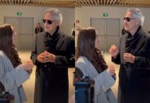 Belinda y Bocelli se avientan ‘palomazo’ previo al concierto de la FIFA