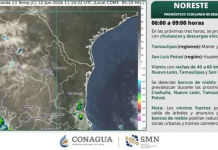 ¿Qué municipios de Tamaulipas registrarán las temperaturas más altas y lluvias hoy?