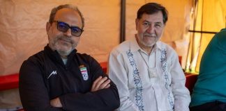Noroña acompaña a selección de Irán en su último entrenamiento en Tijuana
