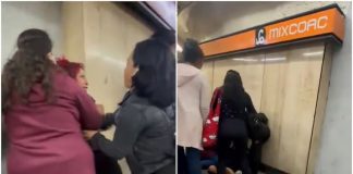 Mujer sufre crisis nerviosa y amenaza con arrojarse a las vías del Metro junto a una menor; video se vuelve viral