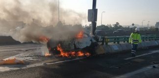 Conductor muere calcinado tras fuerte choque en Viaducto Tlalpan