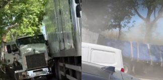 Choque de tráiler durante bloqueo de la CNTE en Tuxtla Gutiérrez; reportan a conductor lesionado