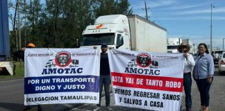 Reportan movilización de transportistas sobre la carretera Tampico-Mante