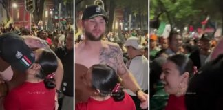 Aficionada mexicana se vuelve viral al ‘comerse’ a besos a turista alemán durante festejos del Mundial 2026