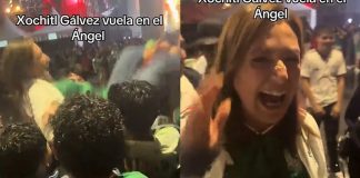 “¡Quiere volar!”; Xóchitl Gálvez es lanzada por el aire durante festejos por triunfo de México vs. Chequia | VIDEO