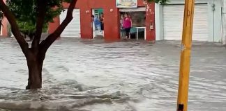 Tormenta con granizo inunda la zona metropolitana de Aguascalientes