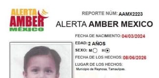 Activan búsqueda por niño de 2 años desaparecido en Reynosa
