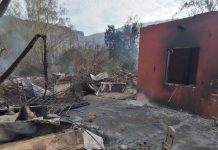 Incendio en Baja California Sur deja 40 casas afectadas y 15 consumidas