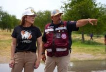 Supervisa Carmen Lilia Canturosas creciente del río Bravo y despliega operativo de Protección Civil