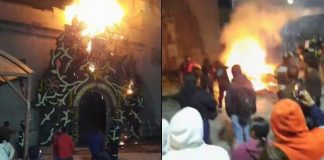 Incendio en iglesia durante fiesta patronal en Huixquilucan, Estado de México; acuden bomberos, pero sin agua