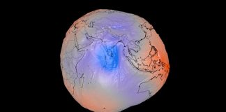 NASA muestra forma del campo gravitacional de la Tierra según satélites