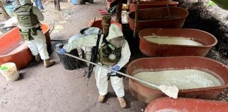 Inhabilitan campamento con 2 toneladas de sustancias en Michoacán