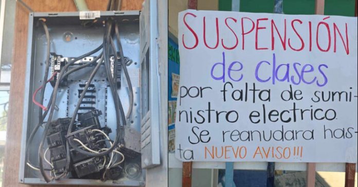 ¡Los dejan a oscuras! 80 niños, sin clases y una escuela olvidada