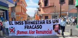 Trabajadores de sector salud Veracruz protestan por desabasto de insumos