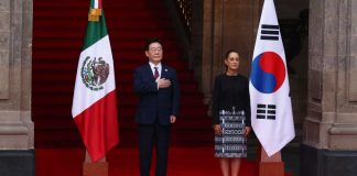 Sheinbaum recibe a presidente de Corea del Sur en Palacio Nacional