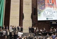 Inscriben letras de oro ‘475 años de la Universidad de México’ en San Lázaro; rector Lomelí agradece distinción a la UNAM