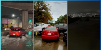 Fuertes lluvias dejan inundaciones y decenas de autos varados en Nuevo León; reportan saldo blanco y cierres viales