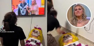 Mujer golpea y patea piñata de Mariana Ochoa al verla ganar La Casa de los Famosos: “Eres tú, Mariana”