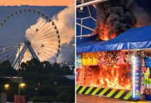 Incendio en un puesto de juegos provoca una inmensa columna de humo en la Feria Estatal de Texas
