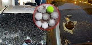 Granizo del tamaño de pelotas de tenis daña cristales de automóviles y algunas viviendas | FOTOS y VIDEOS