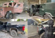 Aseguran cinco vehículos monstruos y un predio en Sinaloa