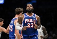 LeBron James rompe la maldición en sus debuts y gana su primer partido con los 76ers