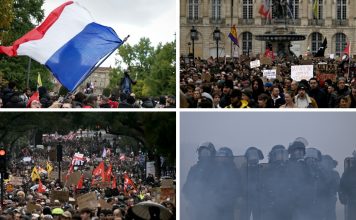 Francia vive nueva jornada de protestas; suman 135 detenidos